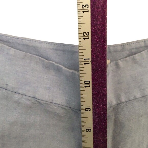 LOFT linen pants size 2 / 26 light blue linen viscose ankle lightweight #810 - Picture 6 of 8